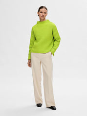 SELECTED FEMME KNIT SELMA LIME GREEN