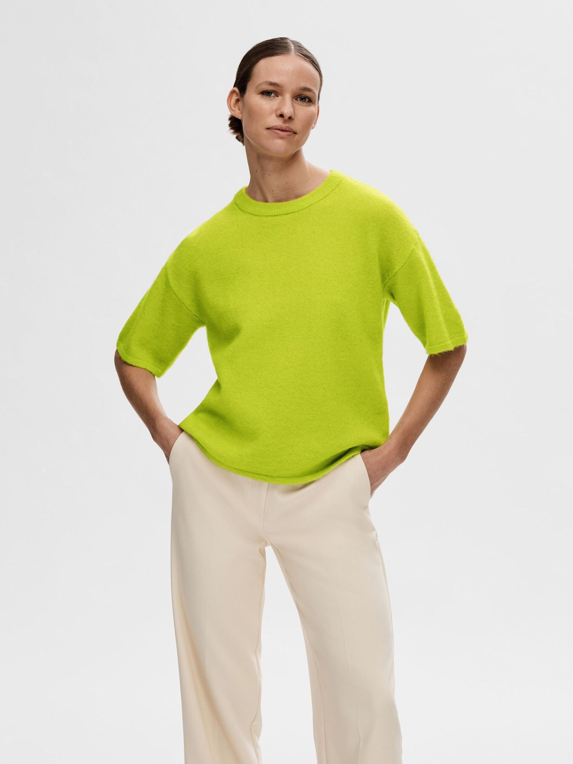 SELECTED FEMME KNIT MALINE LIME GREEN