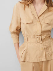 FRENCH CONNECTION JACKET ELKIE TWILL BISCOTTI