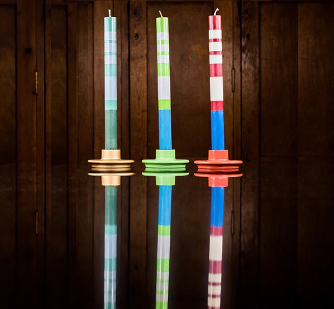 BRITISH COLOUR STANDARD STRIPE CANDLE MIXED SET
