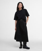 BARBOUR  PHOEBE MIDI Black SKIRT