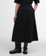 BARBOUR  PHOEBE MIDI Black SKIRT