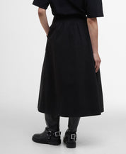 BARBOUR  PHOEBE MIDI Black SKIRT