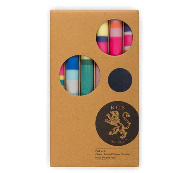 BCS CANDLES  STRIPE SET MIXED SET 756