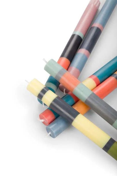 BCS CANDLES  STRIPE SET MIXED SET