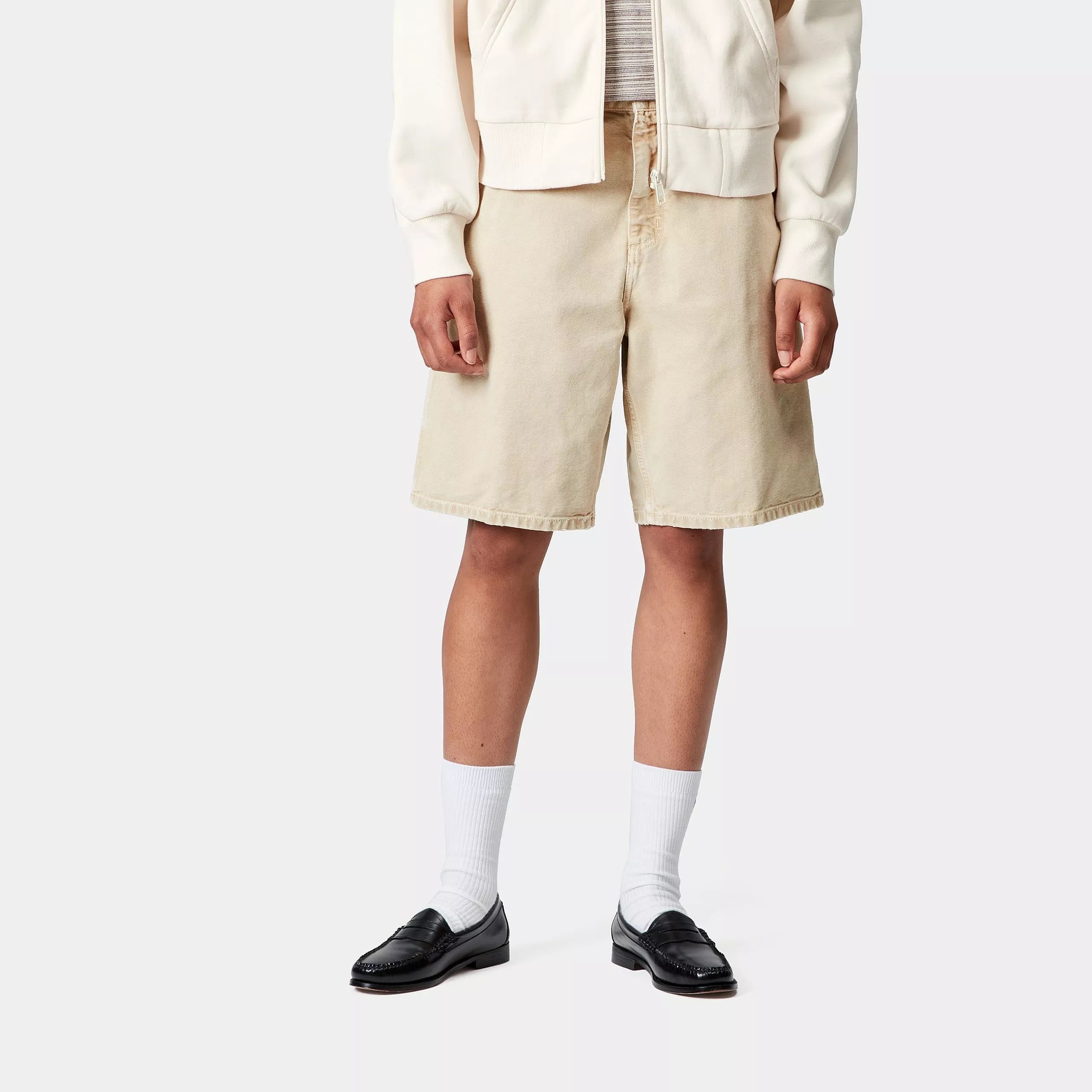 CARHARTT WIP  BRANDON DUSTY H BROWN SHORTS