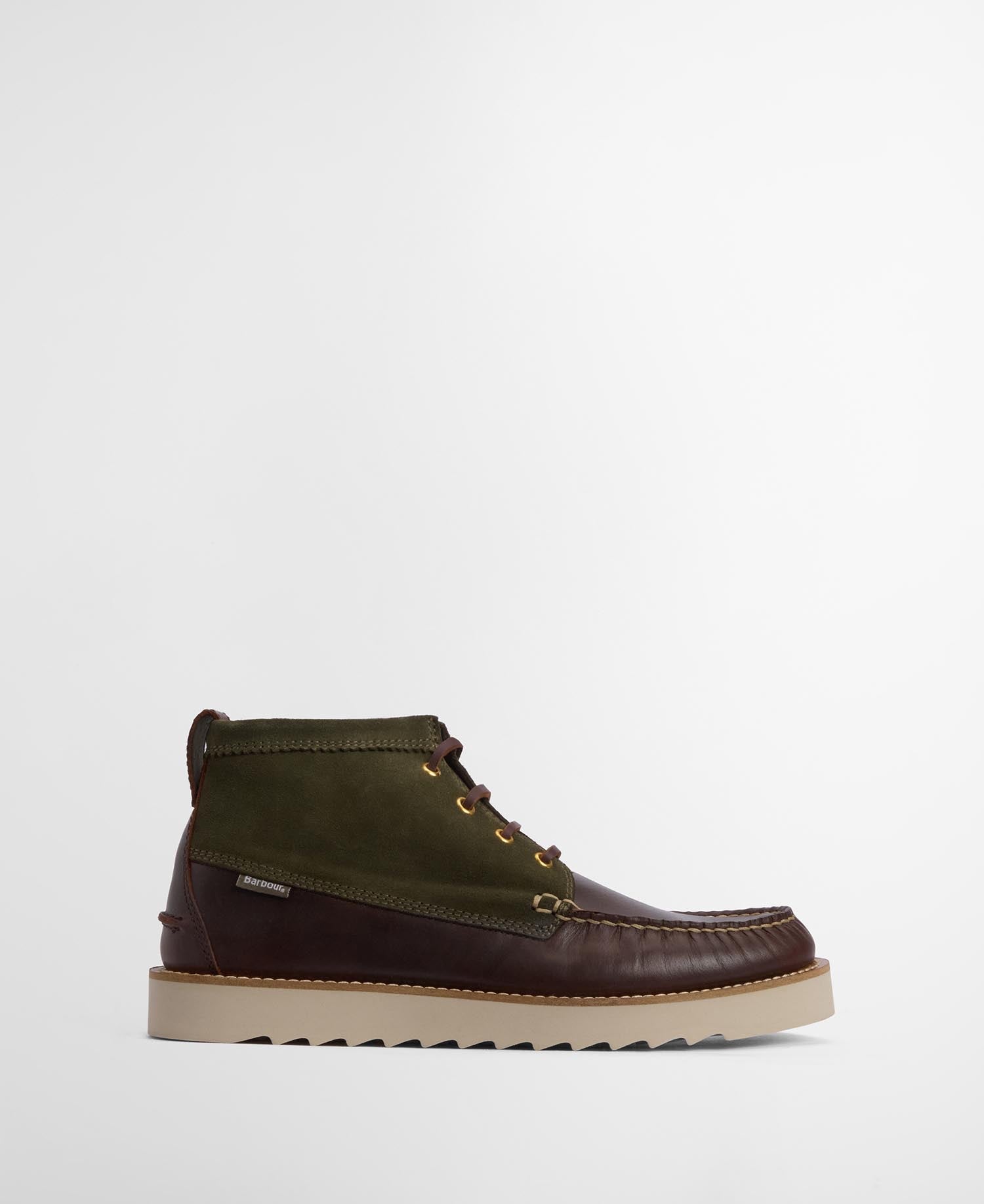 BARBOUR HADSTON CHUKKA OLIVE/DK BROWN