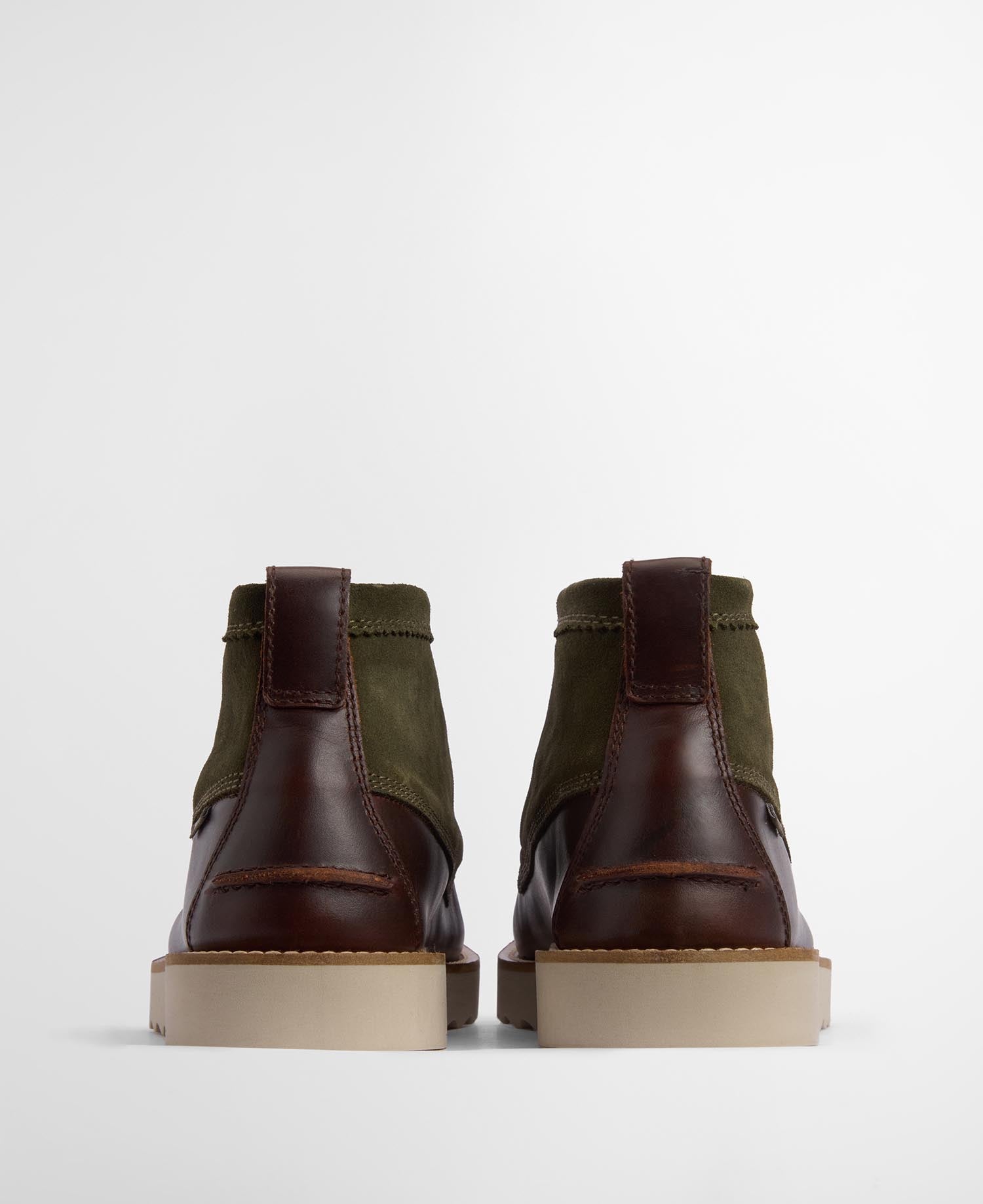 BARBOUR HADSTON CHUKKA OLIVE/DK BROWN
