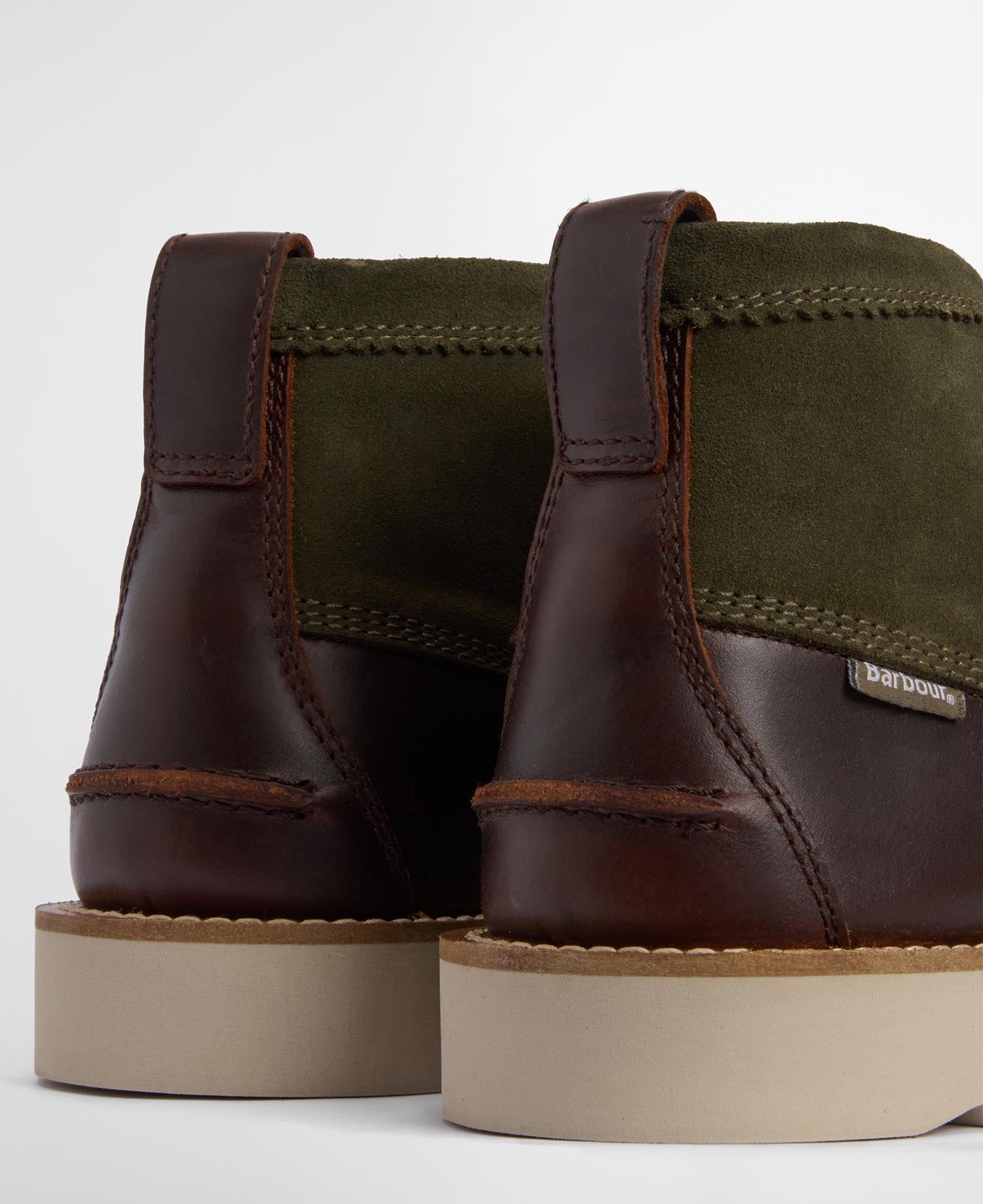 BARBOUR HADSTON CHUKKA OLIVE/DK BROWN