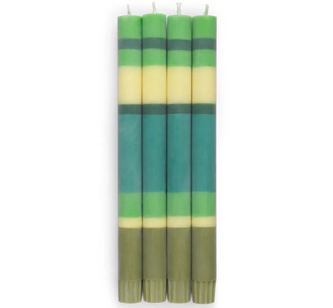 CANDLES BCS699 STRIPE SET MULTI GREENS/JASMINE