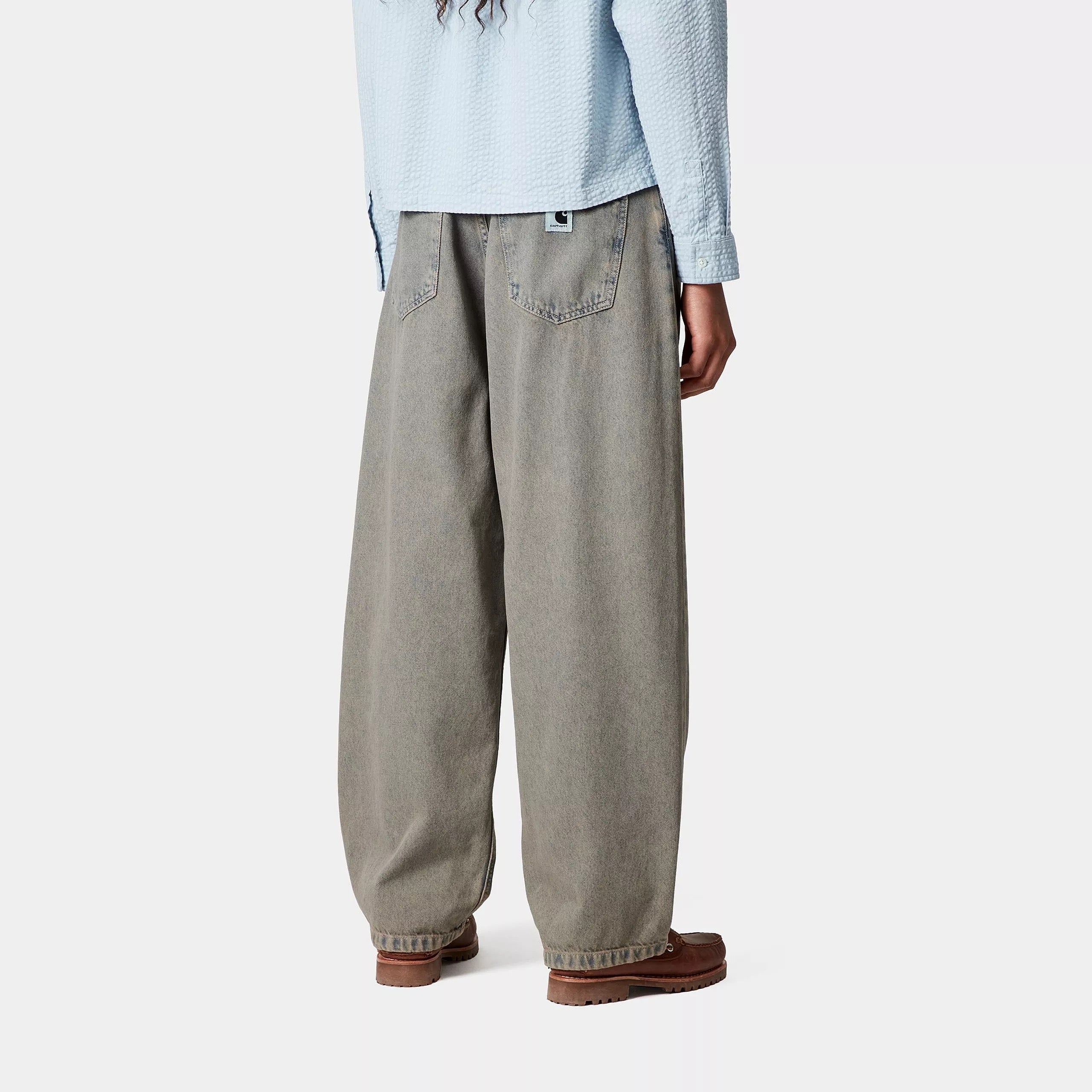 CARHARTT WIP  BRANDON BLUE LEATHER JEANS