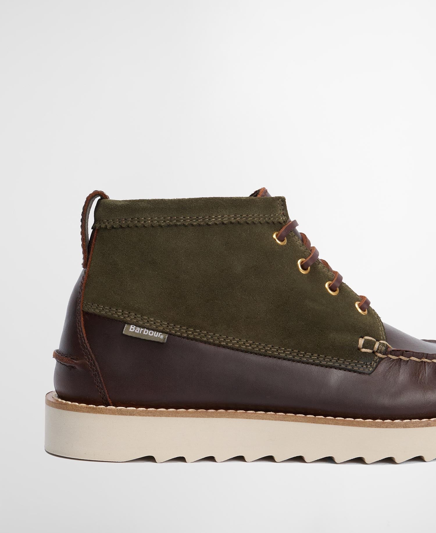 BARBOUR HADSTON CHUKKA OLIVE/DK BROWN