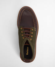 BARBOUR HADSTON CHUKKA OLIVE/DK BROWN