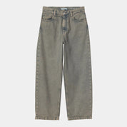 CARHARTT WIP  BRANDON BLUE LEATHER JEANS