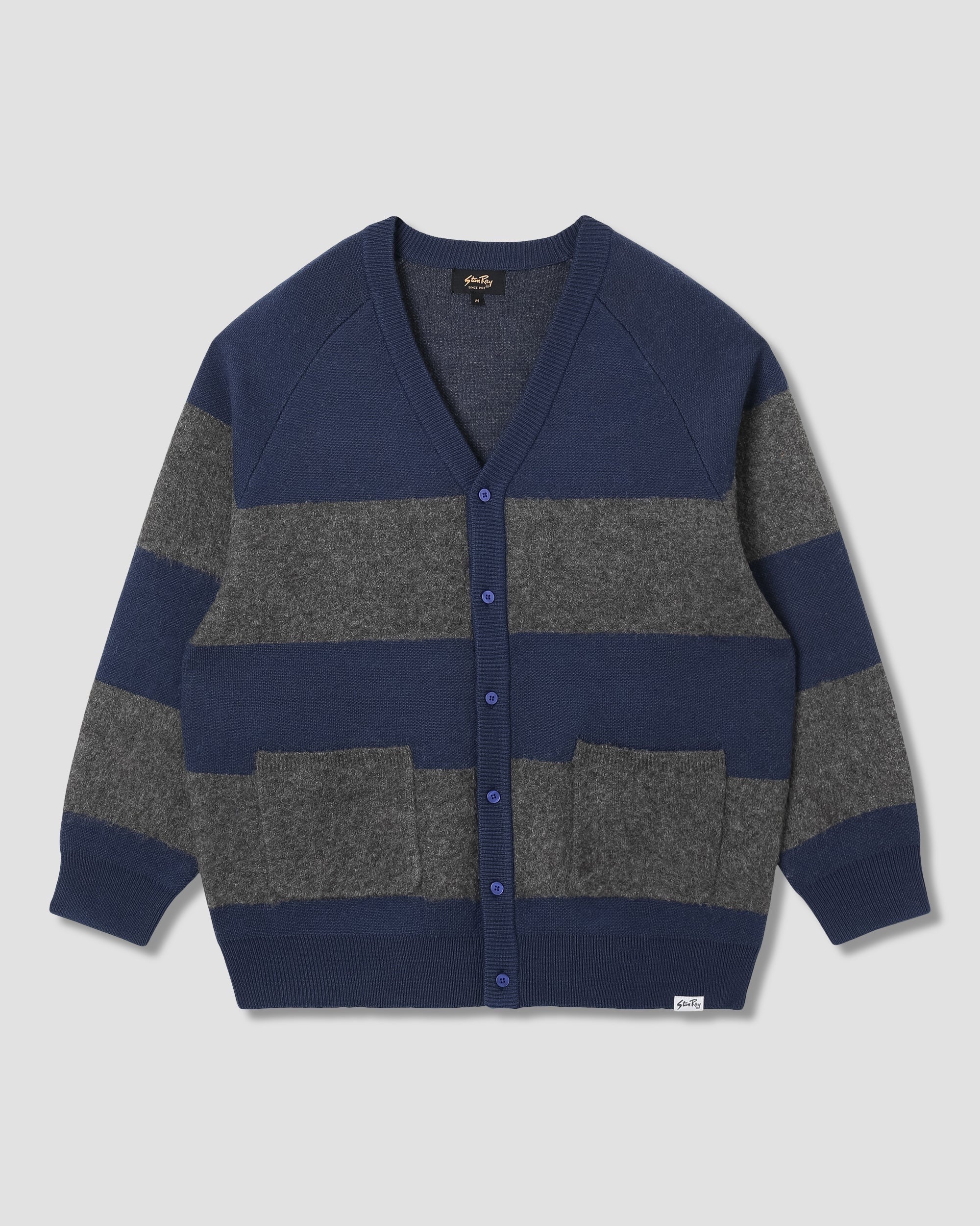 STANRAY  KNIT CARDIGAN NAVY/CHARCOAL
