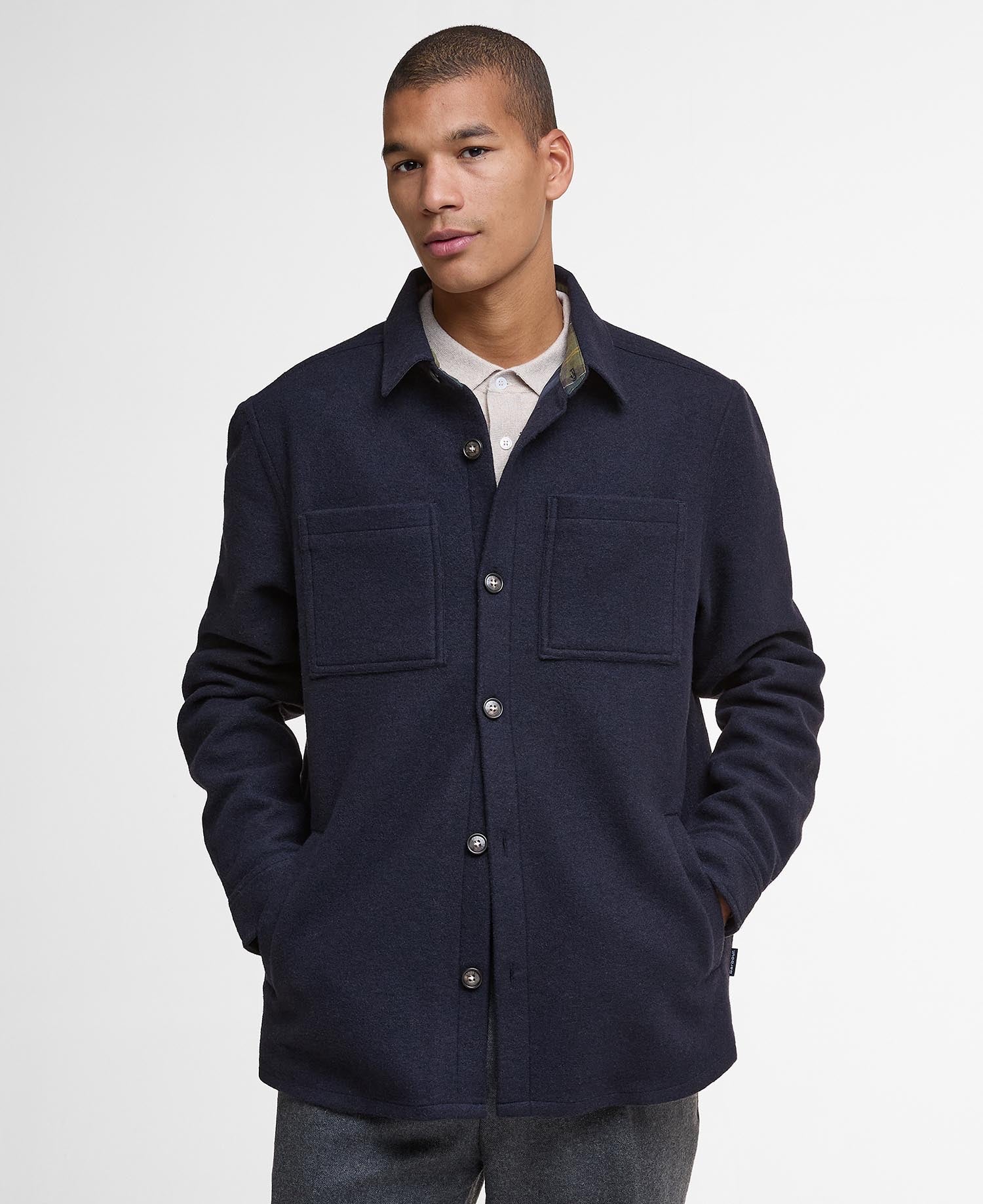 BARBOUR  MARLOW O SHIRT NAVY MARL