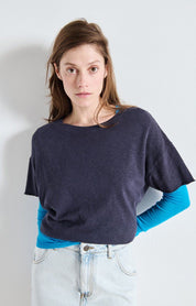 AMERICAN VINTAGE SONOMA NAVY BLUE T SHIRT