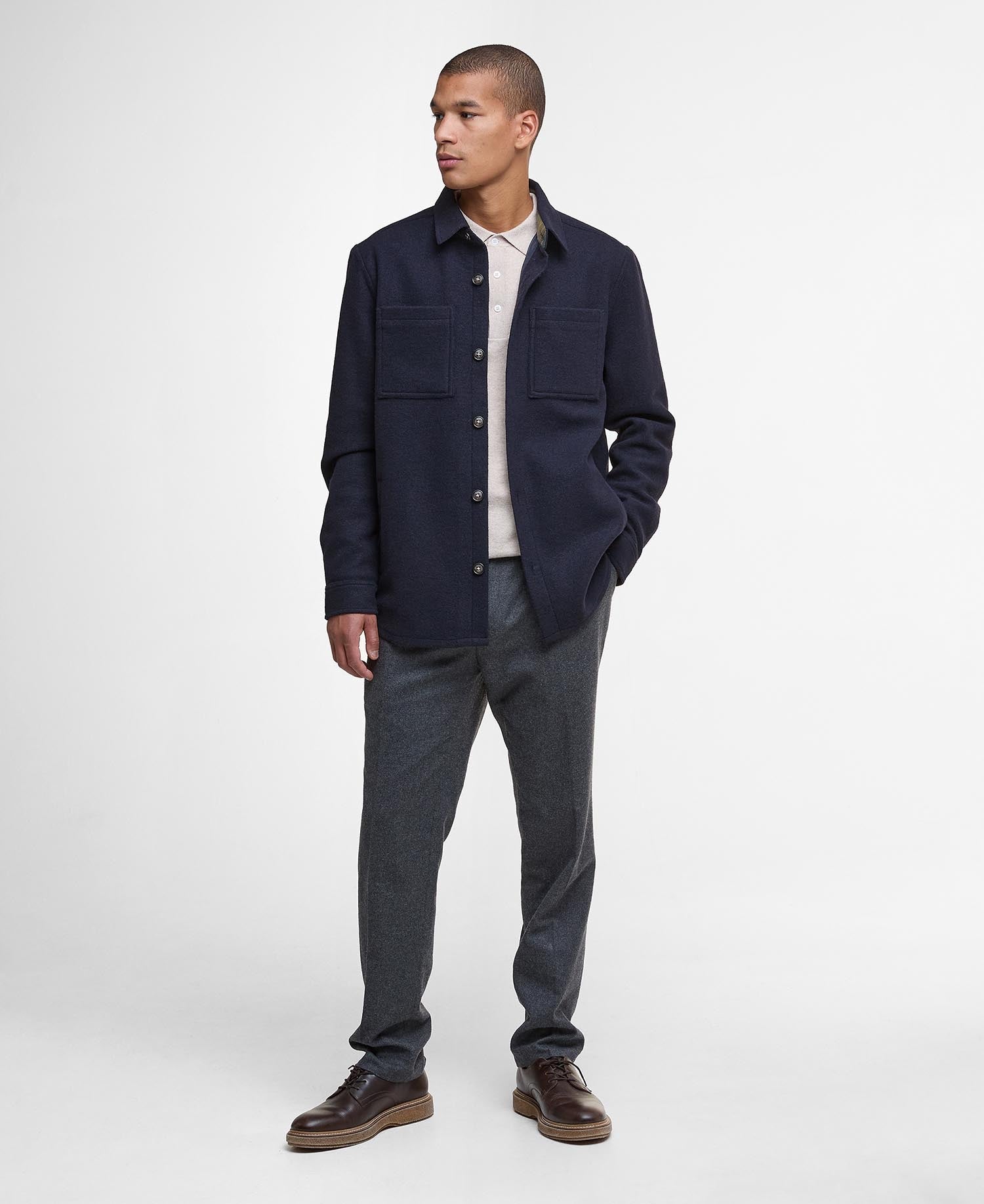 BARBOUR  MARLOW O SHIRT NAVY MARL
