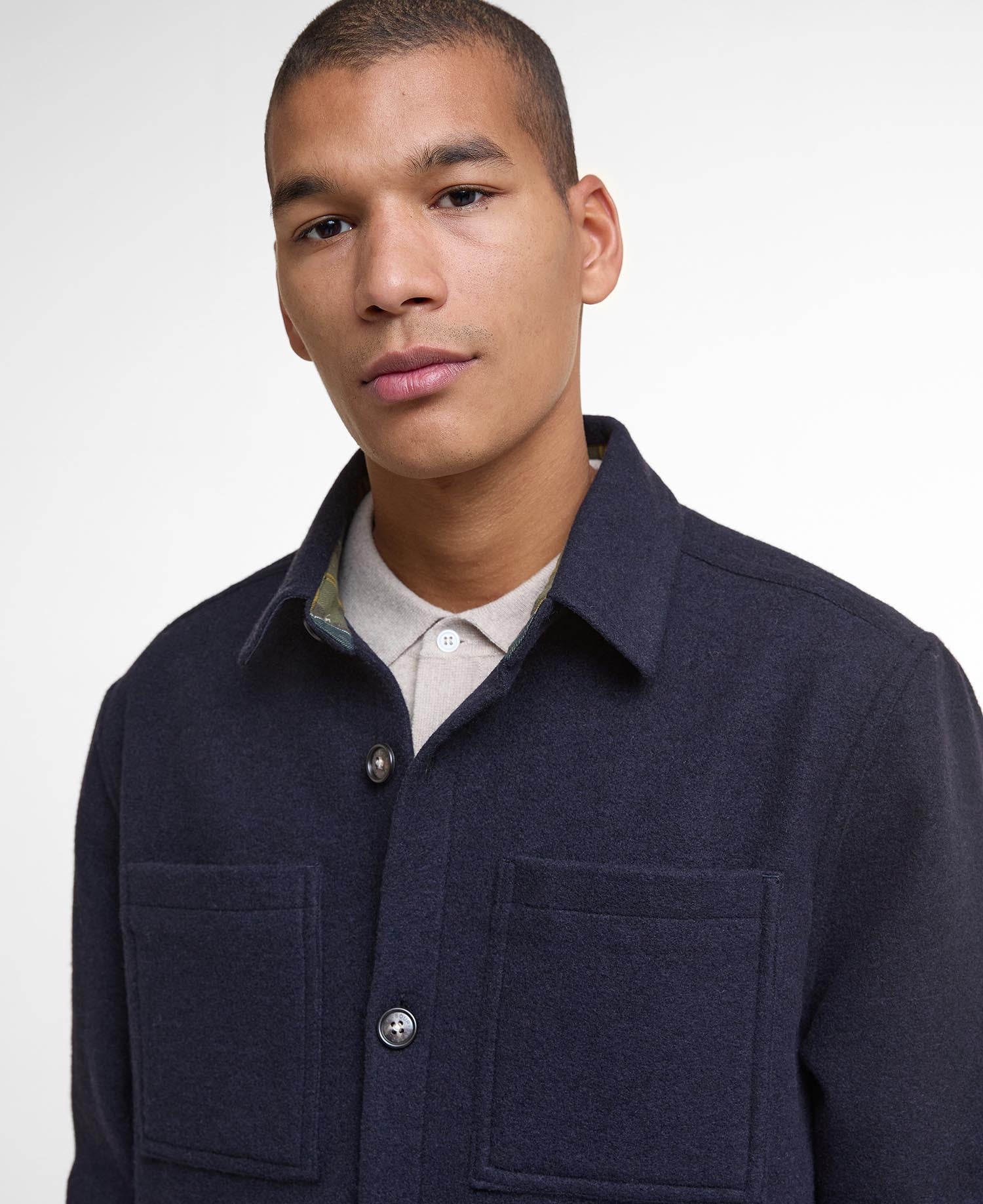 BARBOUR  MARLOW O SHIRT NAVY MARL