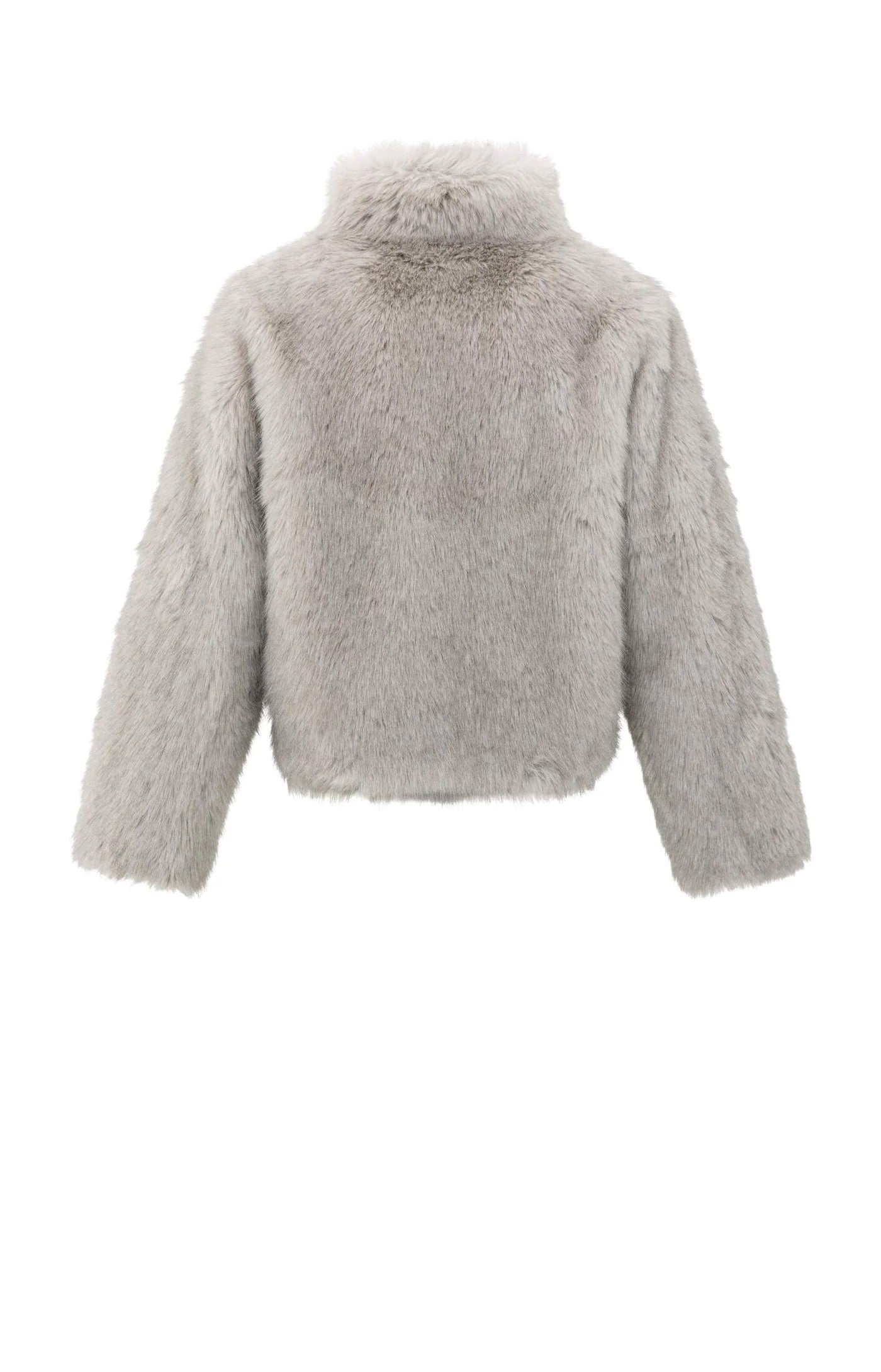 YAYA  FAUX FUR JKT LIGHT GREY
