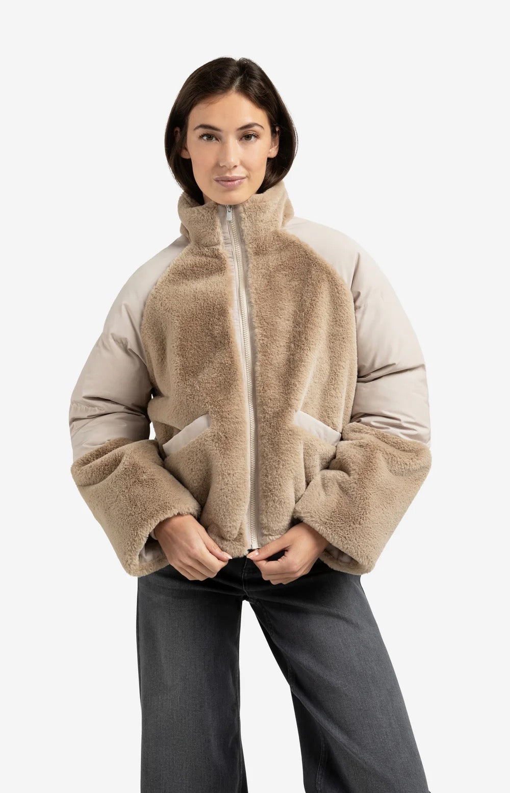 YAYA TEDDY JKT SAND BEIGE