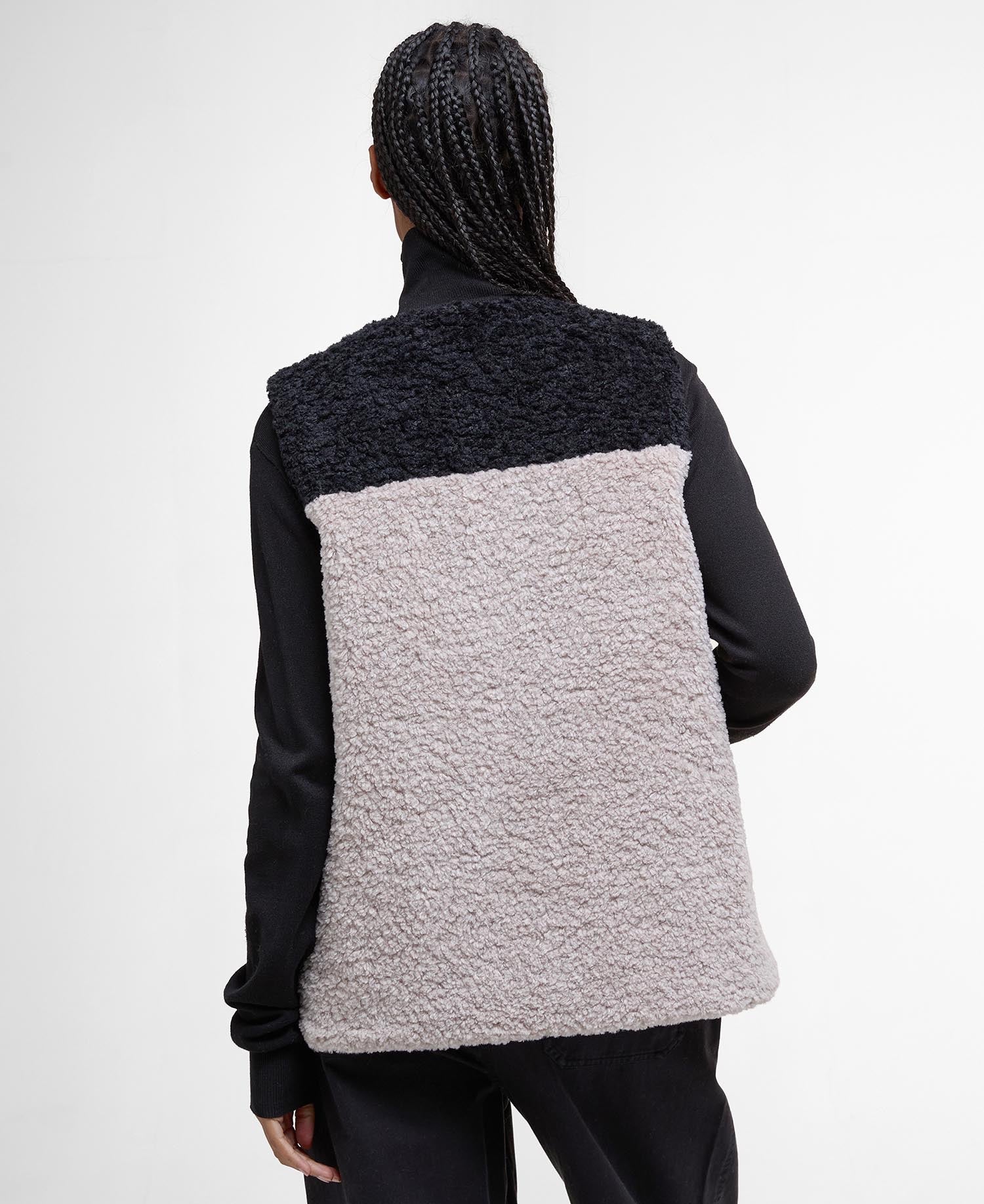 BARBOUR CATHY FLEECE NAT/CAM/BLK