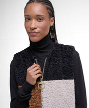 BARBOUR CATHY FLEECE NAT/CAM/BLK