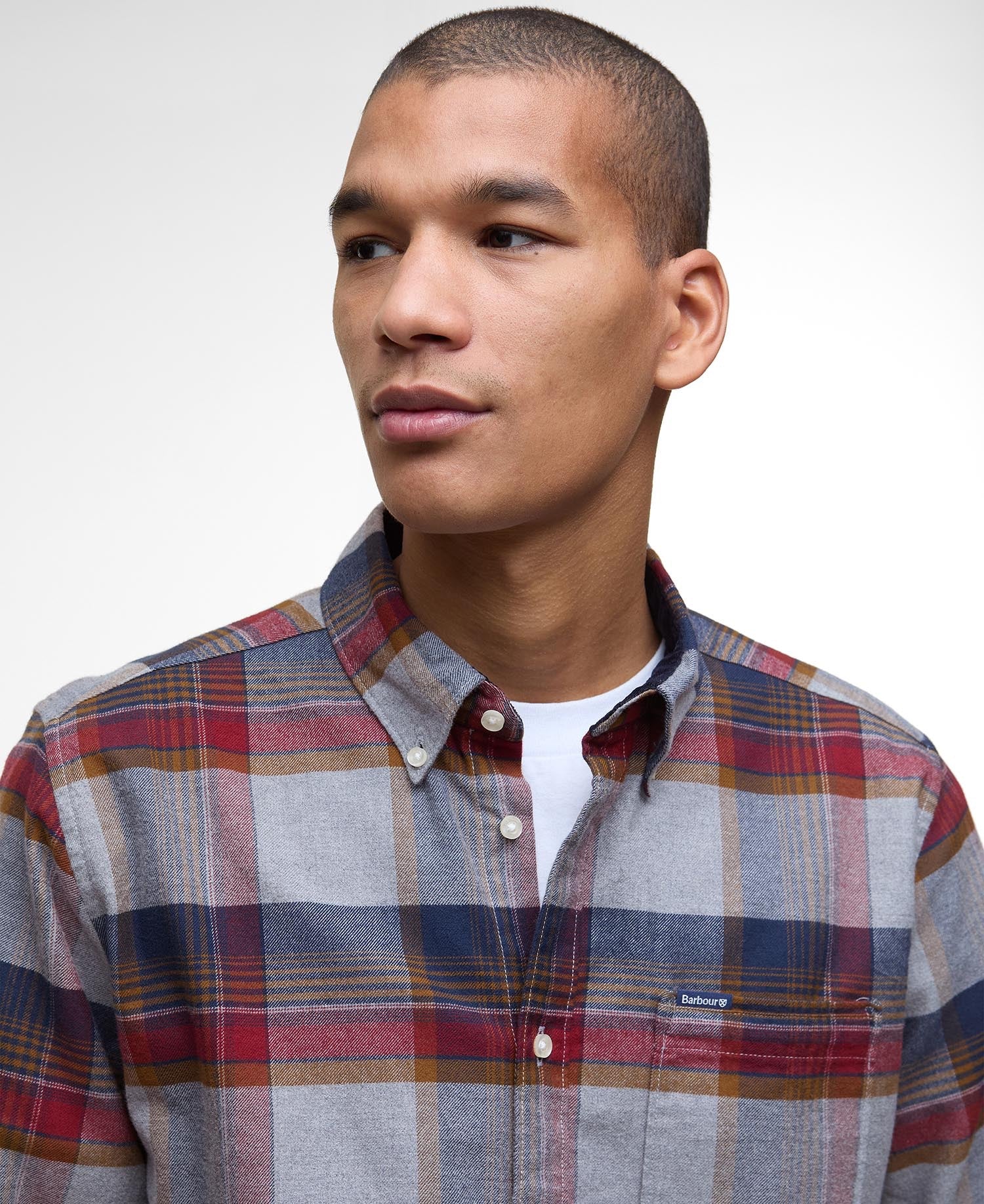 BARBOUR PORTDOWN LIGHT GREY MARL