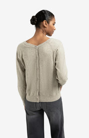 YAYA  DEEP V NECK BROWNISH GREY