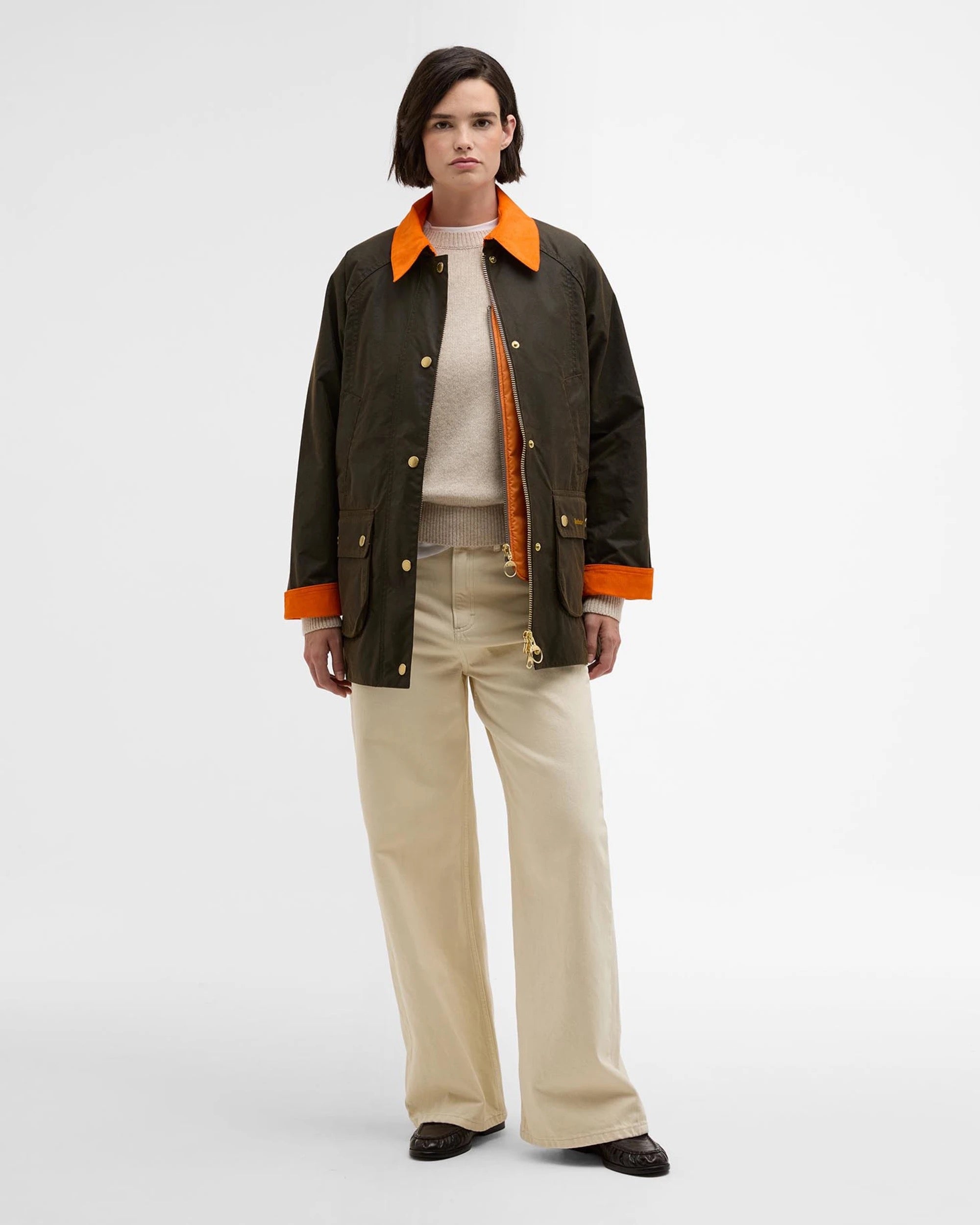 BARBOUR ICONS BEADNELL OLIVE/ORANGE