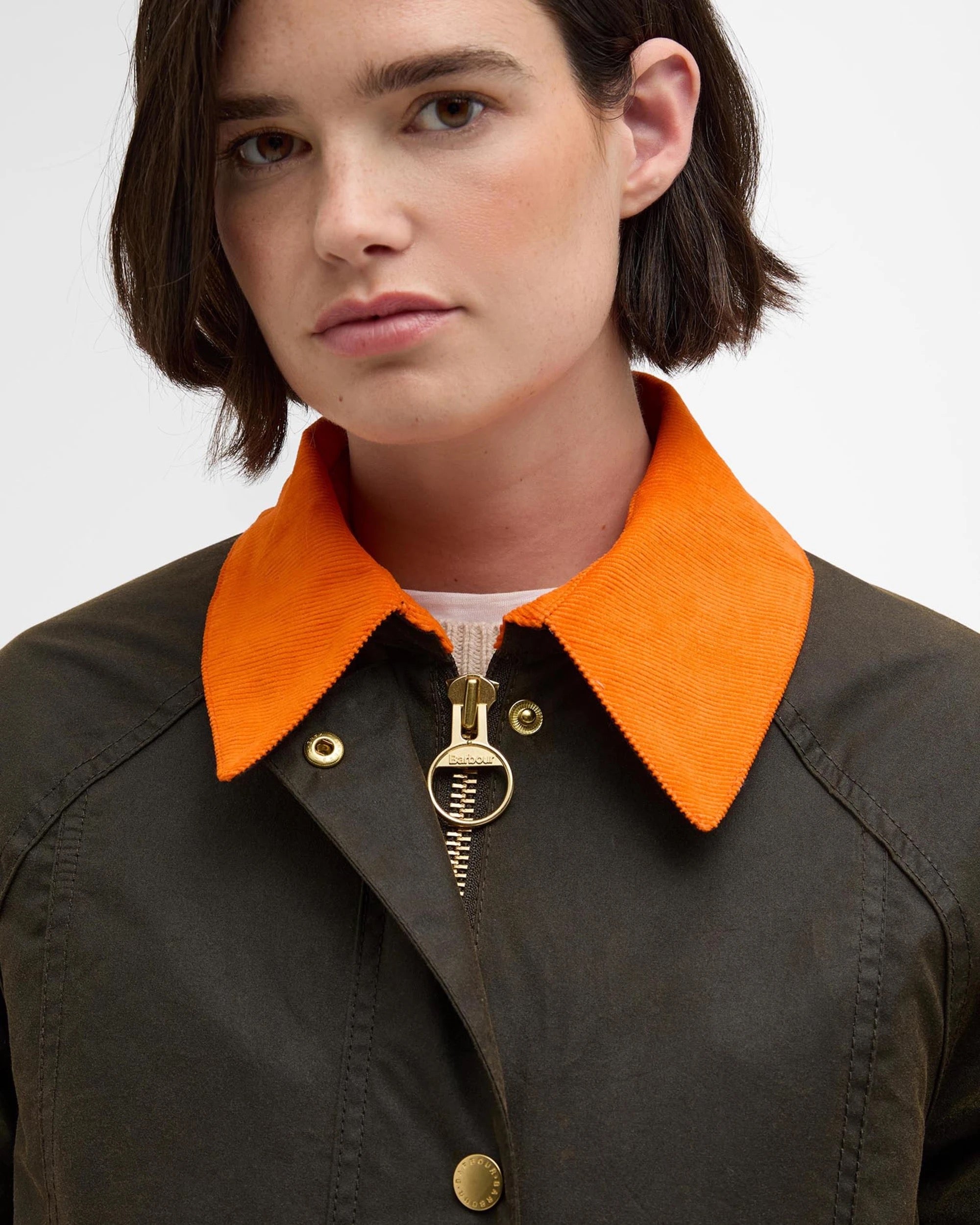 BARBOUR ICONS BEADNELL OLIVE/ORANGE