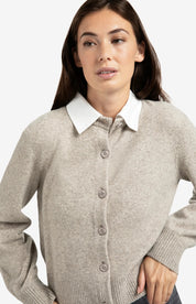YAYA DETACH COLLAR BROWNISH GREY