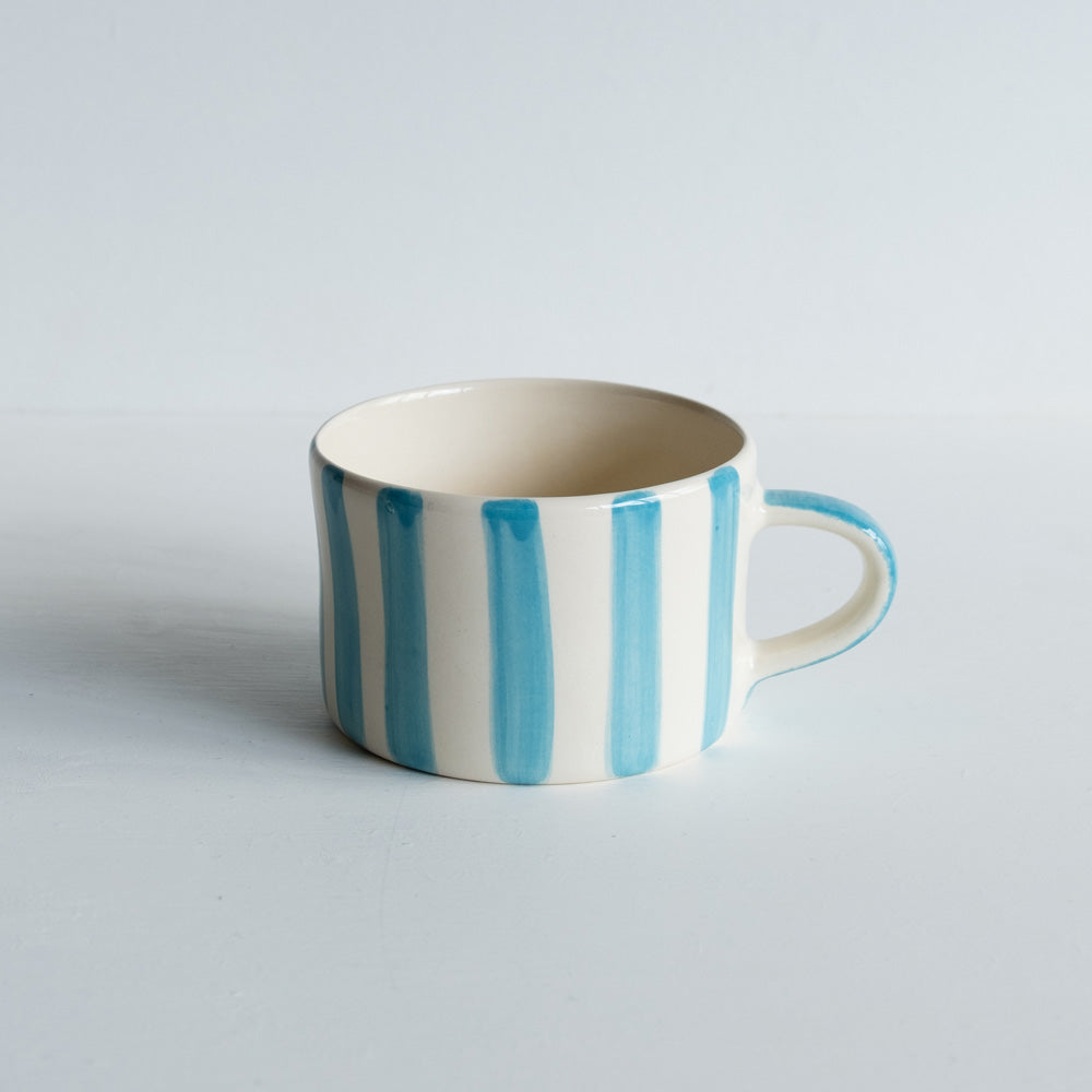 CANDY STRIPE MUG TURQUOISE