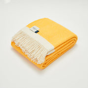 ATLANTIC BLANKETS YELLOW HERRINGBONE
