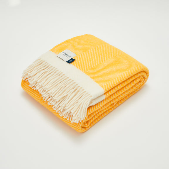 ATLANTIC BLANKETS YELLOW HERRINGBONE