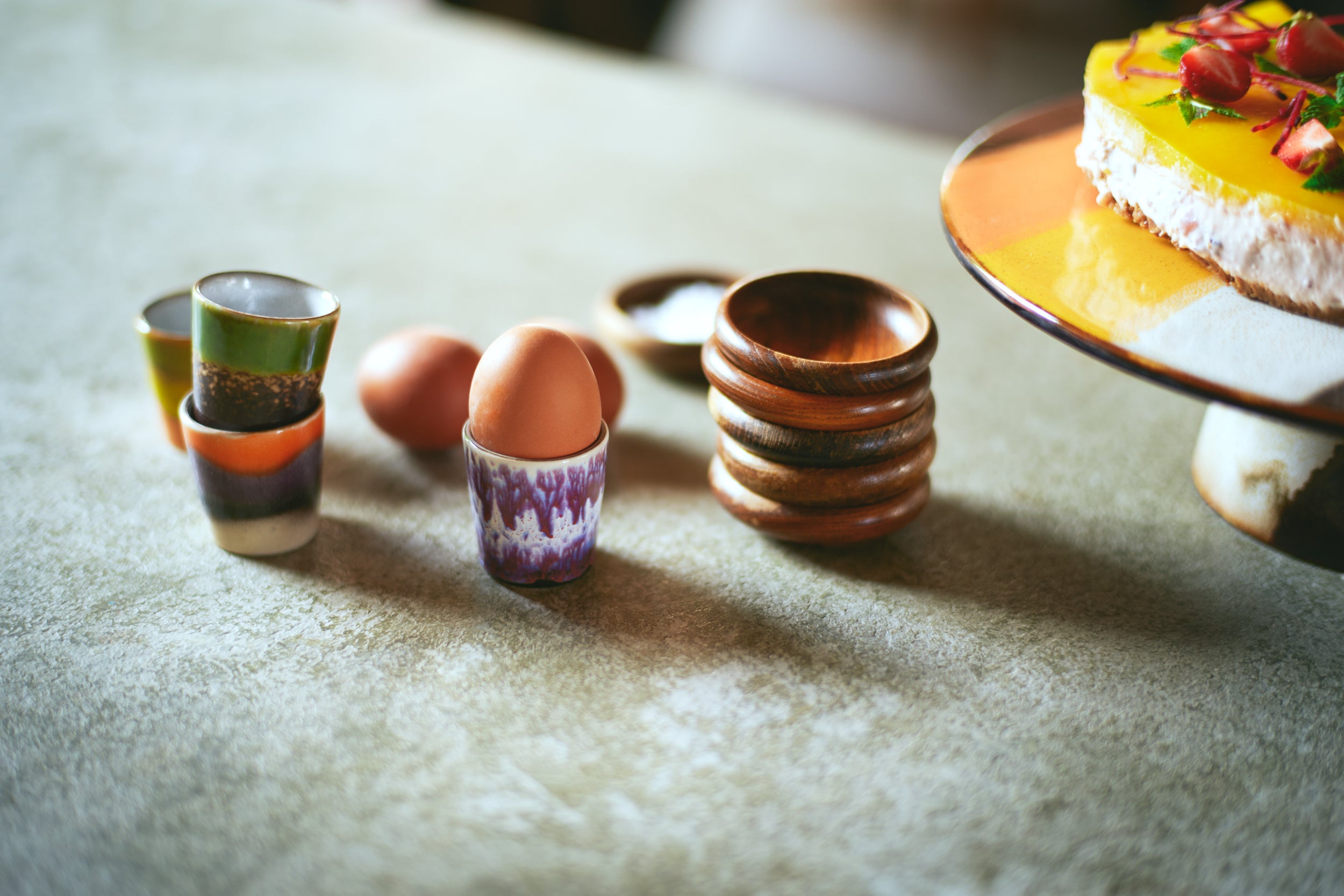 H.K LIVINGH EGG CUPS SET OF 4 ISLAND