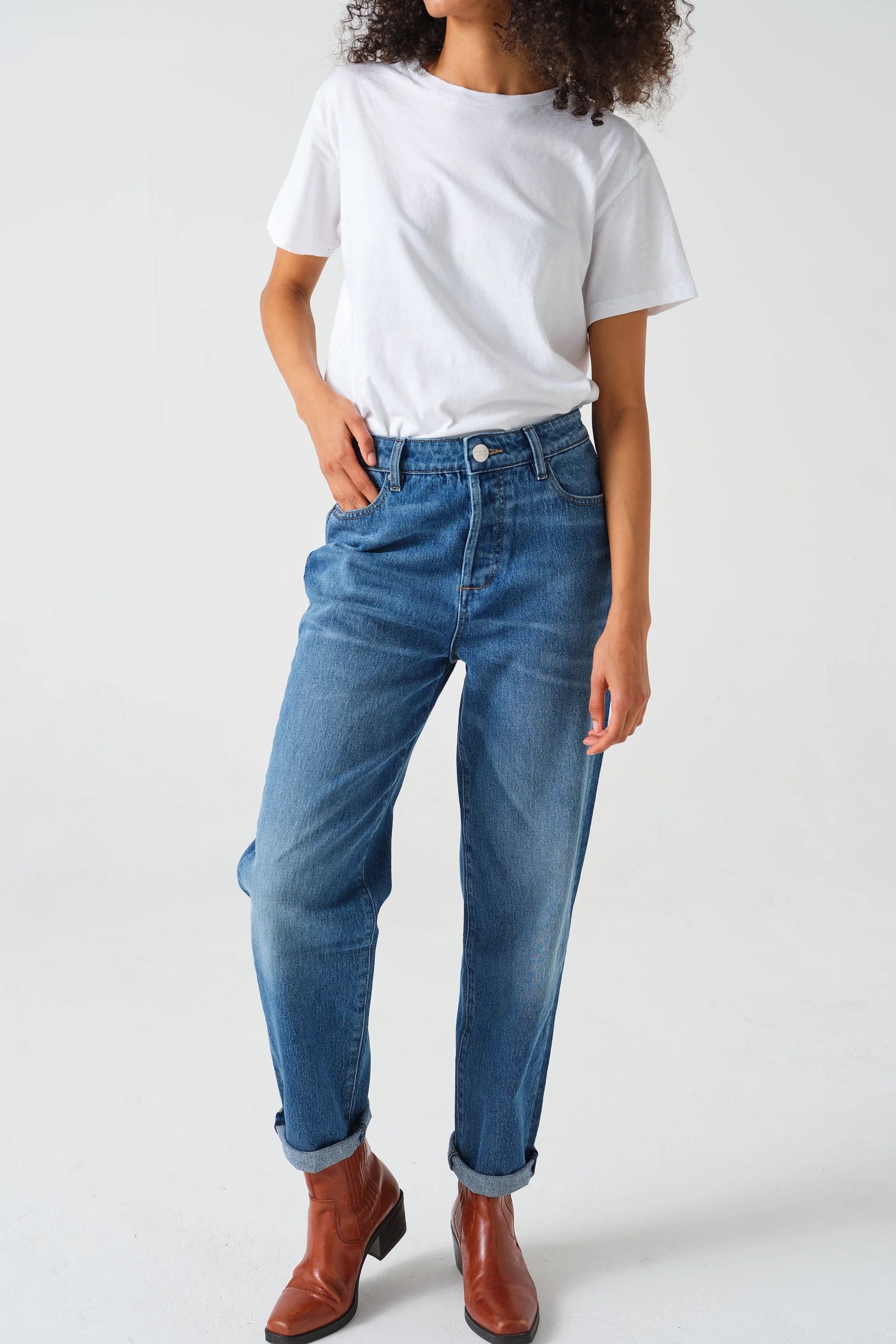 SEVENTY+MOCHI BOBBI BOYFRIEND JEANS DESERT VINTAGE AMERICANA