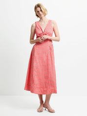 FRENCH CONNECTION  SHEILA MIDI WATERMELON RED