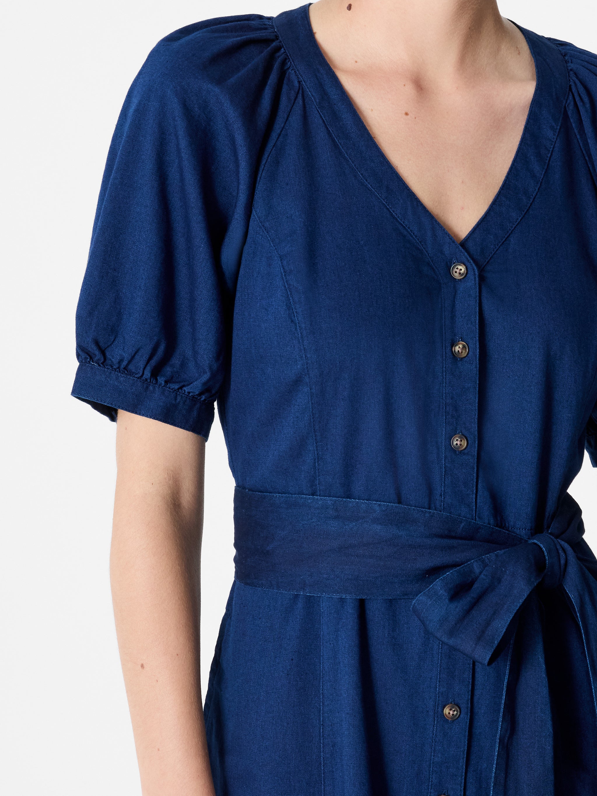 FRENCH CONNECTION  ZAVES SS CHAMBRAY DRESS