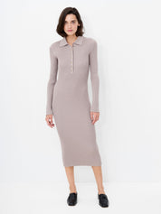 FRENCH CONNECTION  MARI L/S MIDI TAUPE NEUTRAL