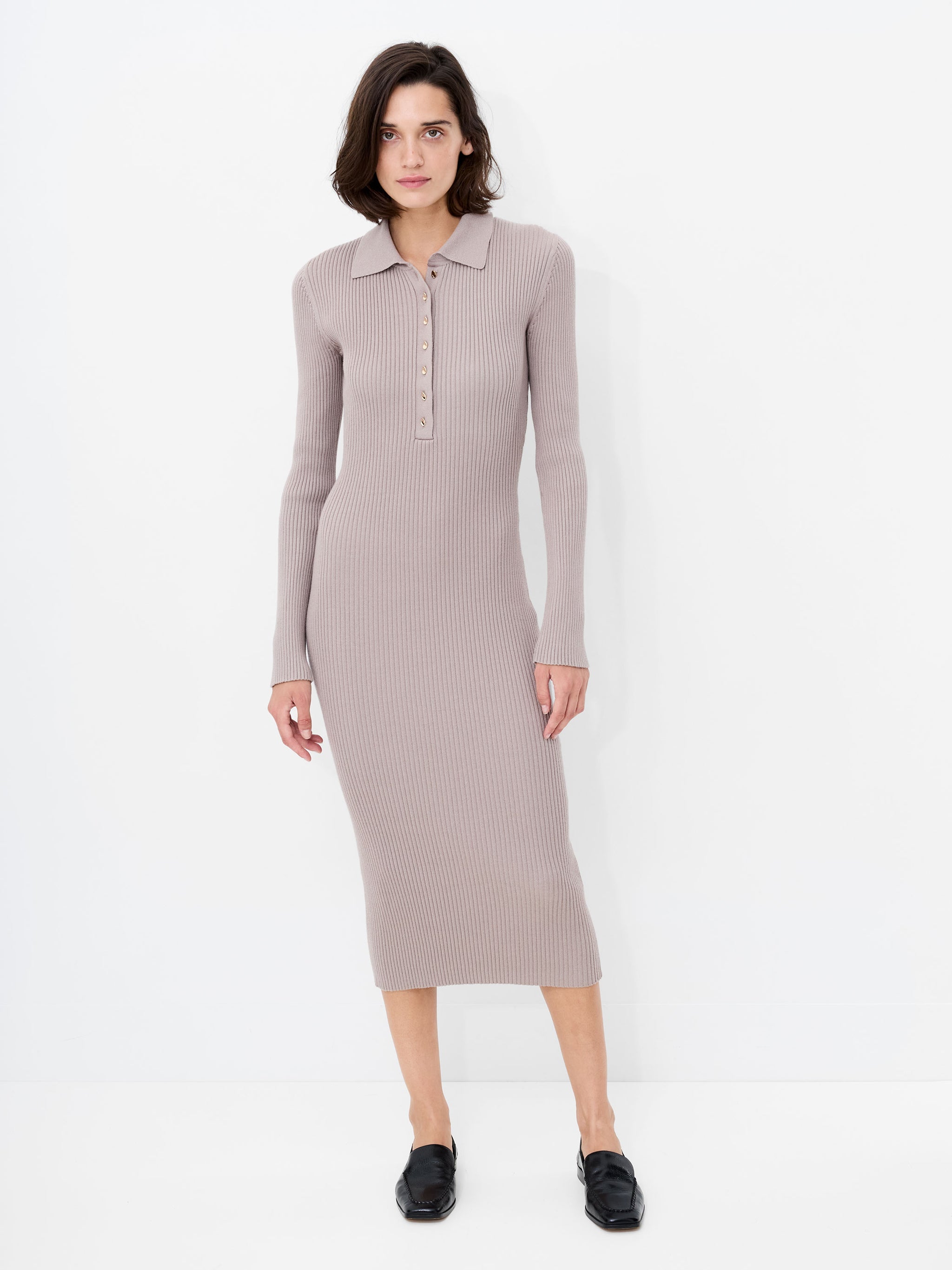 FRENCH CONNECTION  MARI L/S MIDI TAUPE NEUTRAL