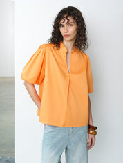 FRENCH CONNECTION SINDEY PUFF SLV APRICOT ORANGE