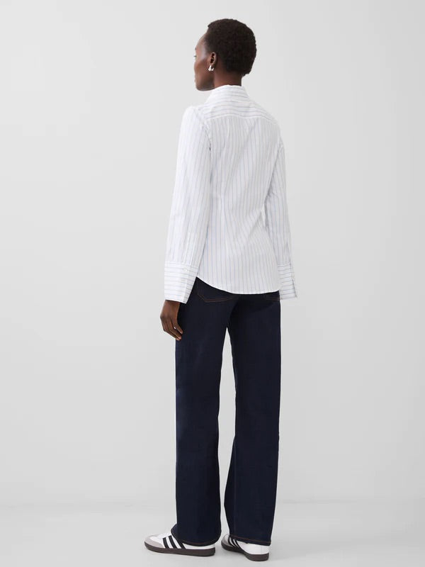 FRENCH CONNECTION SHIRT LINEN WHITE/CASHMERE