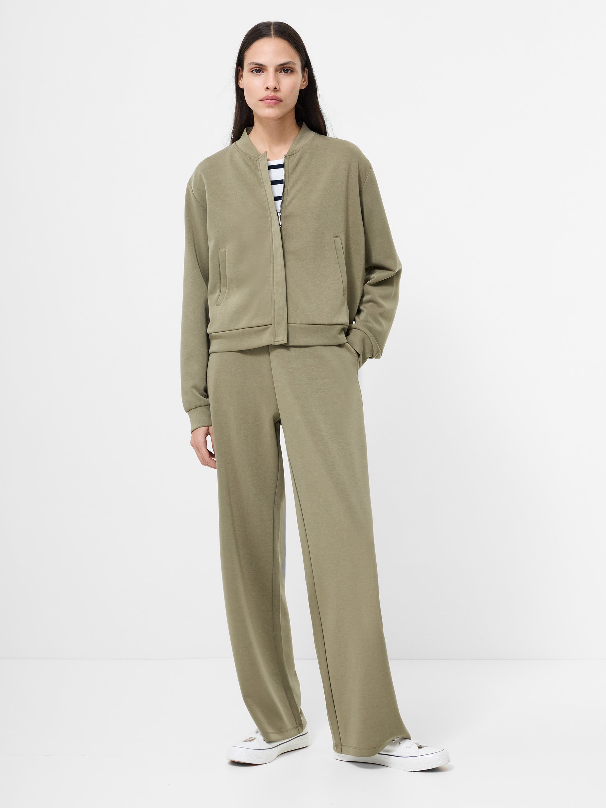 FRENCH CONNECTION WREN BOMBER WK WASHED KHAKI