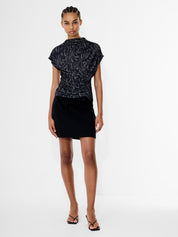 FRENCH CONNECTION ZARIA ZINA WASHED KHAKI/BLK
