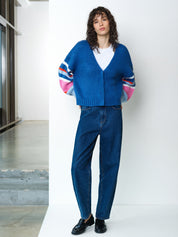 FRENCH CONNECTION MONROE AZURE BLUE MULTI