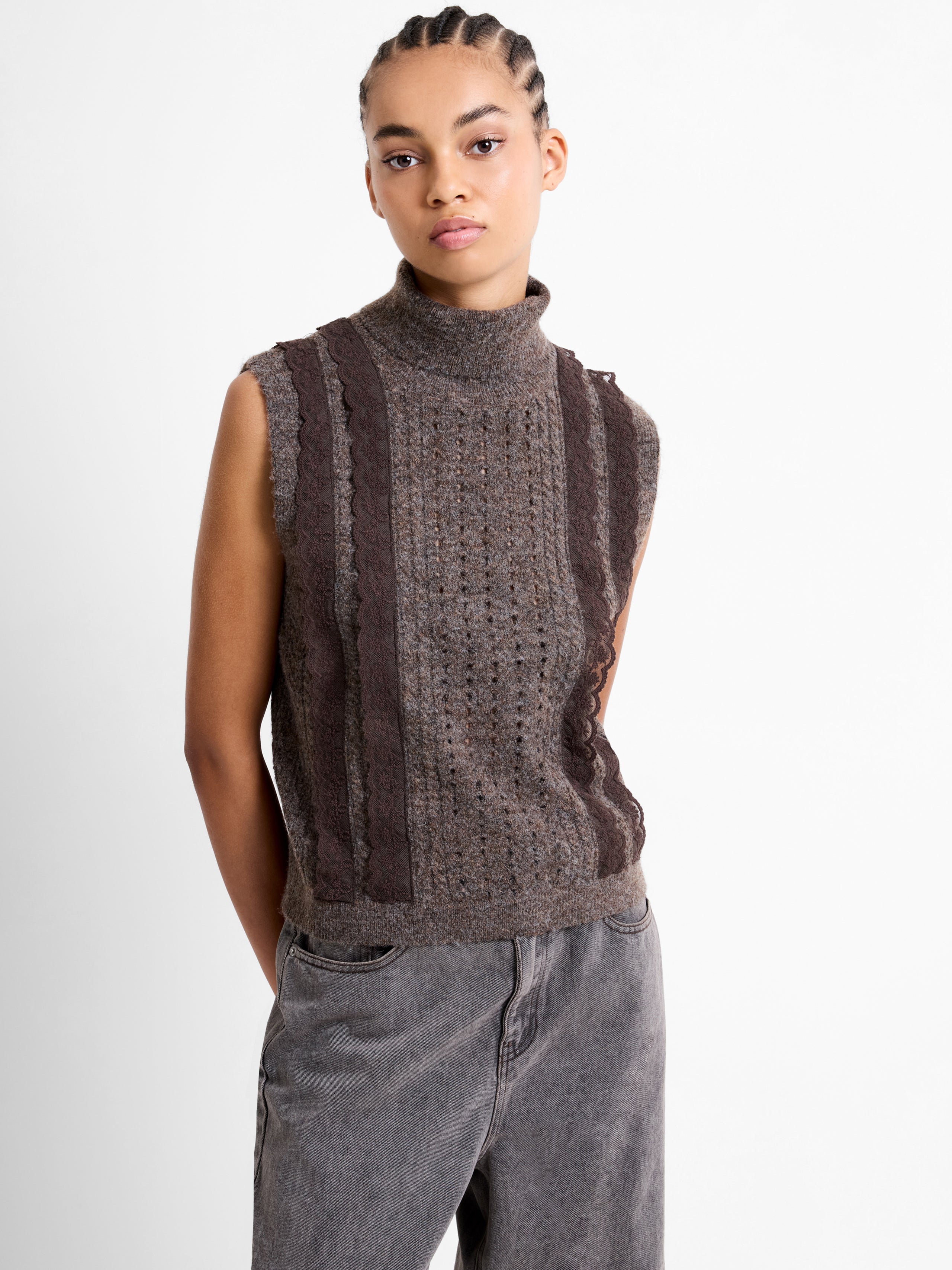 FRENCH CONNECTION  KEZIA TANK Brown