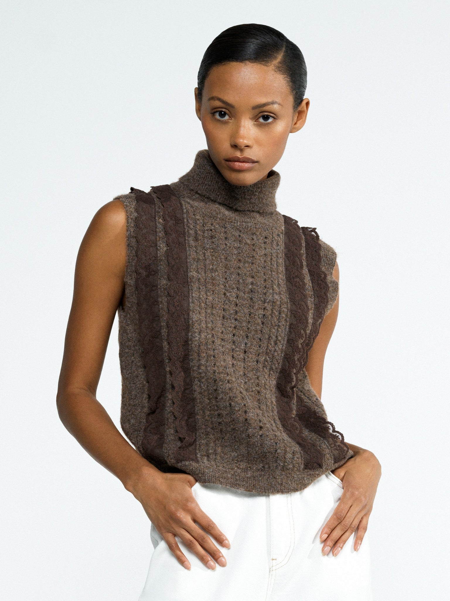 FRENCH CONNECTION  KEZIA TANK Brown
