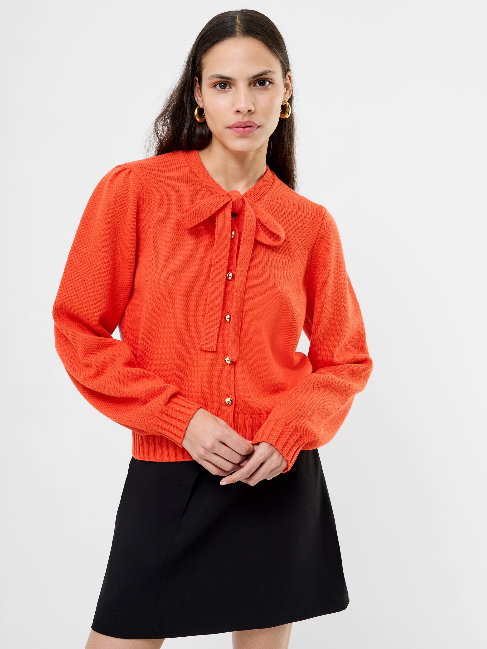 FRENCH CONNECTION  VARLI TIE NK FLAME ORANGE