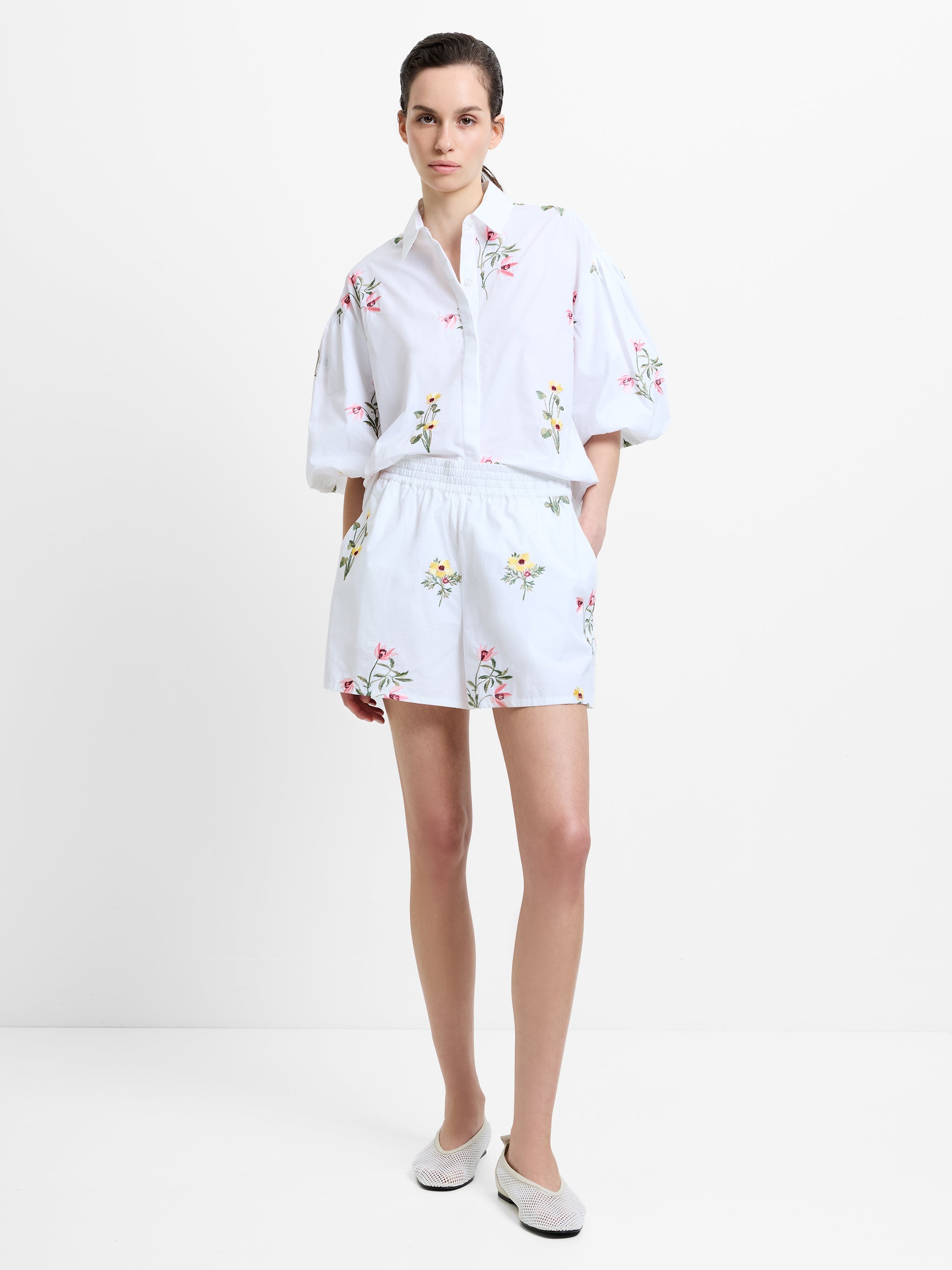 FRENCH CONNECTION  CAMBRIA LINEN WHITE SHORT